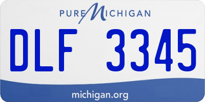 MI license plate DLF3345
