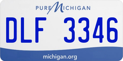 MI license plate DLF3346