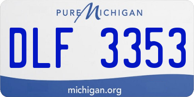 MI license plate DLF3353