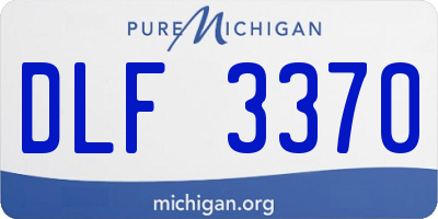 MI license plate DLF3370