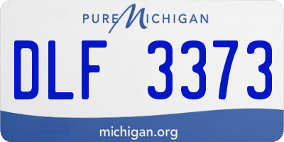 MI license plate DLF3373
