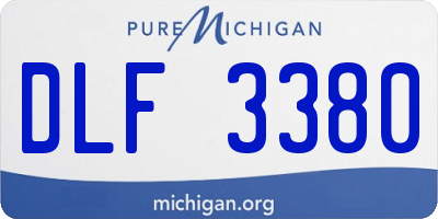 MI license plate DLF3380