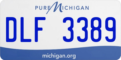 MI license plate DLF3389