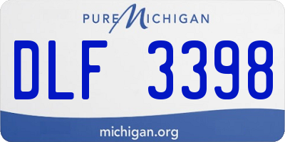MI license plate DLF3398