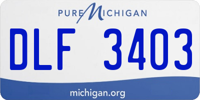 MI license plate DLF3403