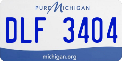 MI license plate DLF3404