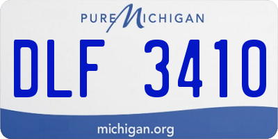 MI license plate DLF3410