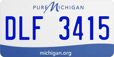 MI license plate DLF3415