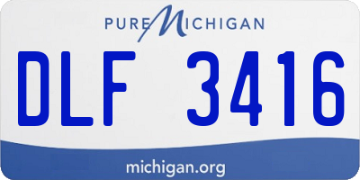 MI license plate DLF3416