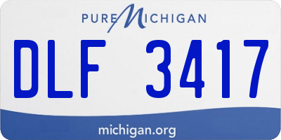 MI license plate DLF3417