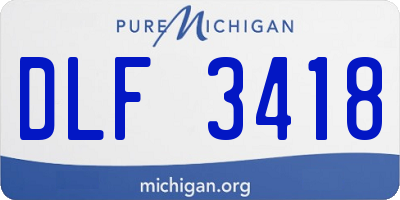 MI license plate DLF3418