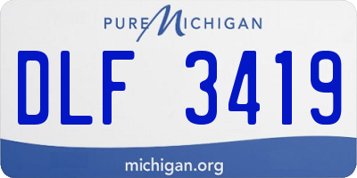 MI license plate DLF3419