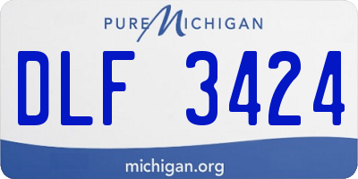 MI license plate DLF3424