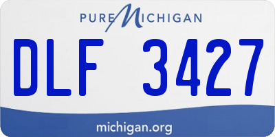 MI license plate DLF3427