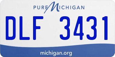 MI license plate DLF3431