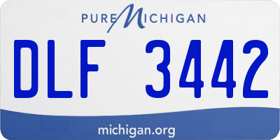 MI license plate DLF3442