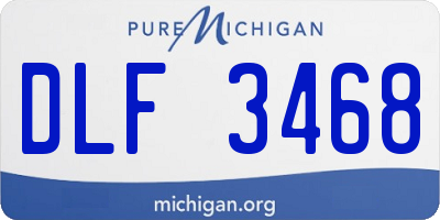 MI license plate DLF3468