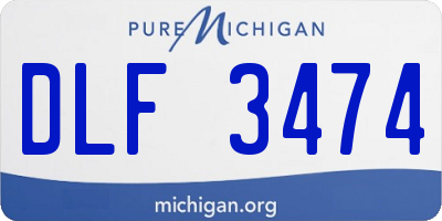 MI license plate DLF3474