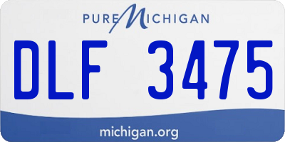 MI license plate DLF3475