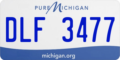 MI license plate DLF3477