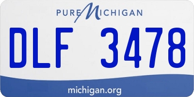 MI license plate DLF3478