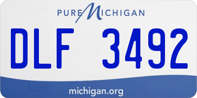 MI license plate DLF3492