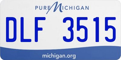 MI license plate DLF3515