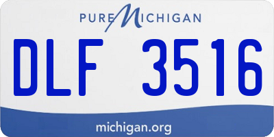 MI license plate DLF3516