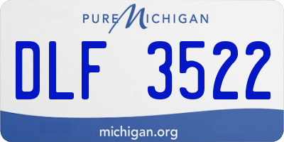 MI license plate DLF3522