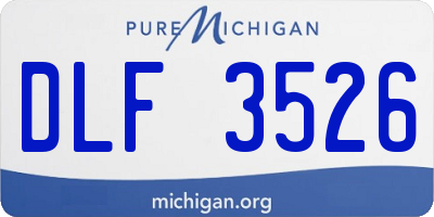 MI license plate DLF3526
