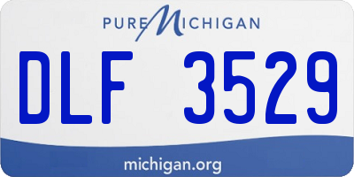MI license plate DLF3529