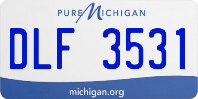 MI license plate DLF3531