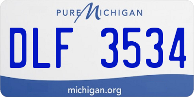 MI license plate DLF3534