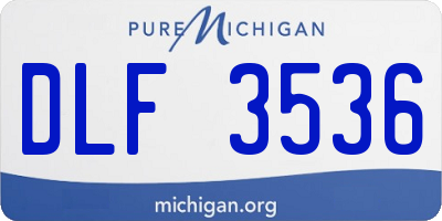 MI license plate DLF3536