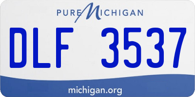 MI license plate DLF3537