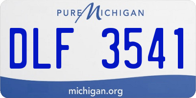 MI license plate DLF3541