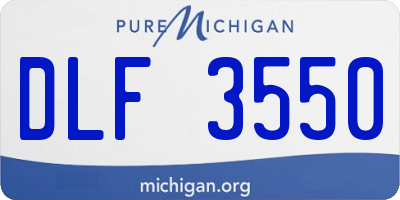MI license plate DLF3550