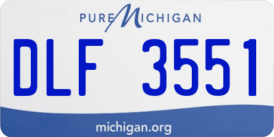 MI license plate DLF3551