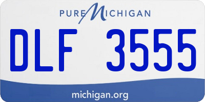 MI license plate DLF3555