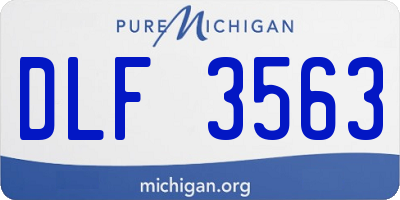 MI license plate DLF3563