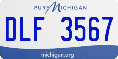 MI license plate DLF3567