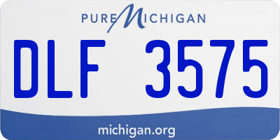 MI license plate DLF3575