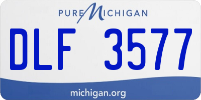 MI license plate DLF3577