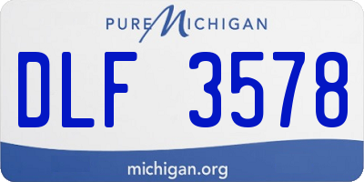 MI license plate DLF3578