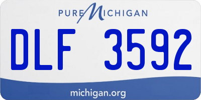 MI license plate DLF3592