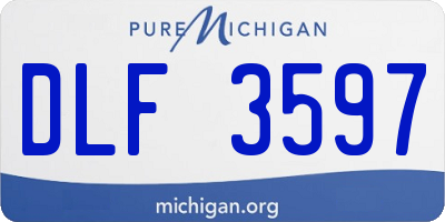 MI license plate DLF3597