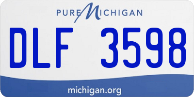 MI license plate DLF3598