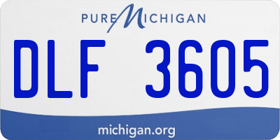 MI license plate DLF3605