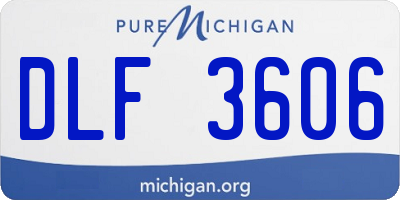 MI license plate DLF3606
