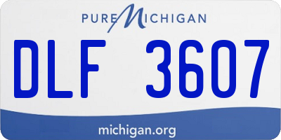 MI license plate DLF3607